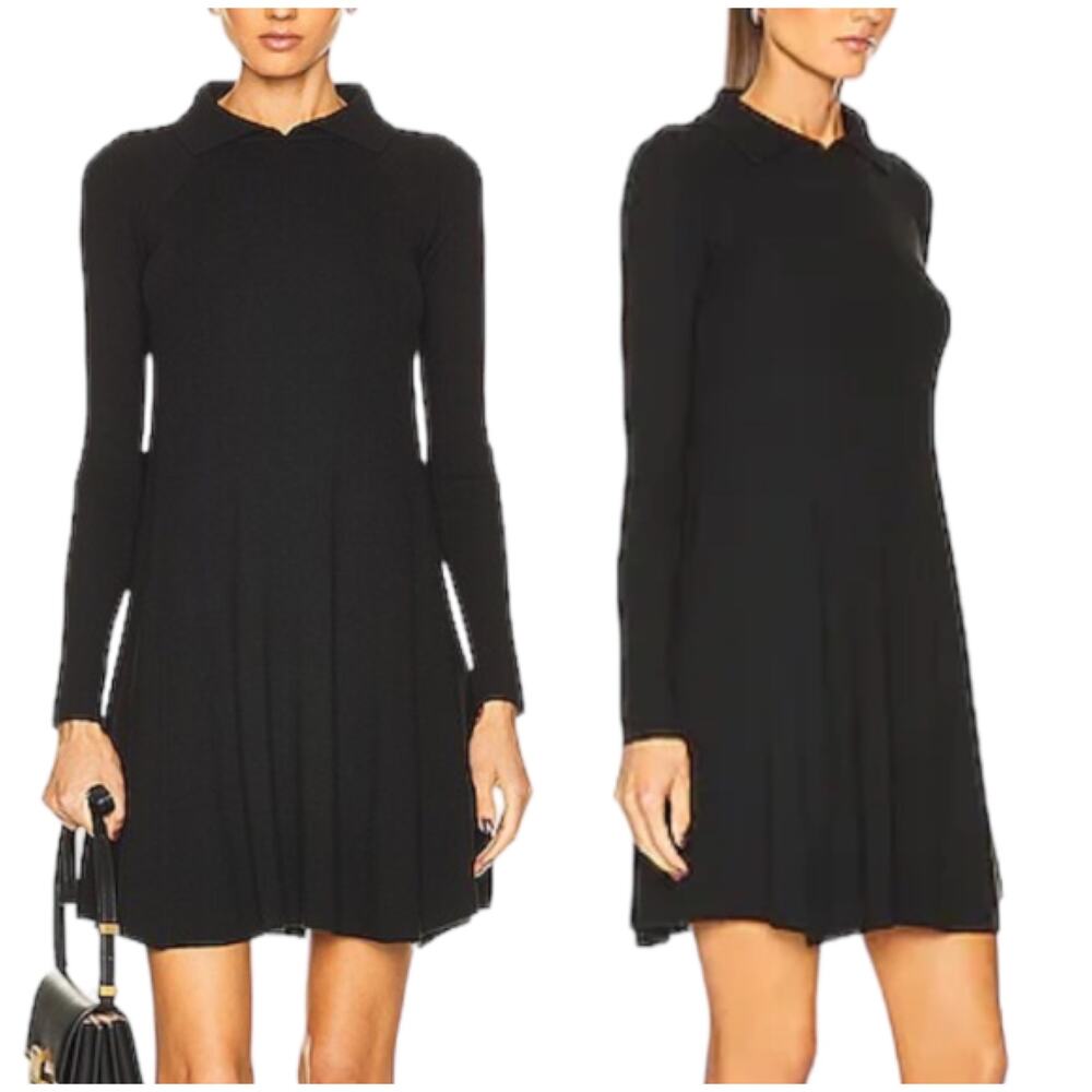 KHAITE NWT Emory Long Sleeve Stretch Wool Shift Dress Size M Flowy Designer